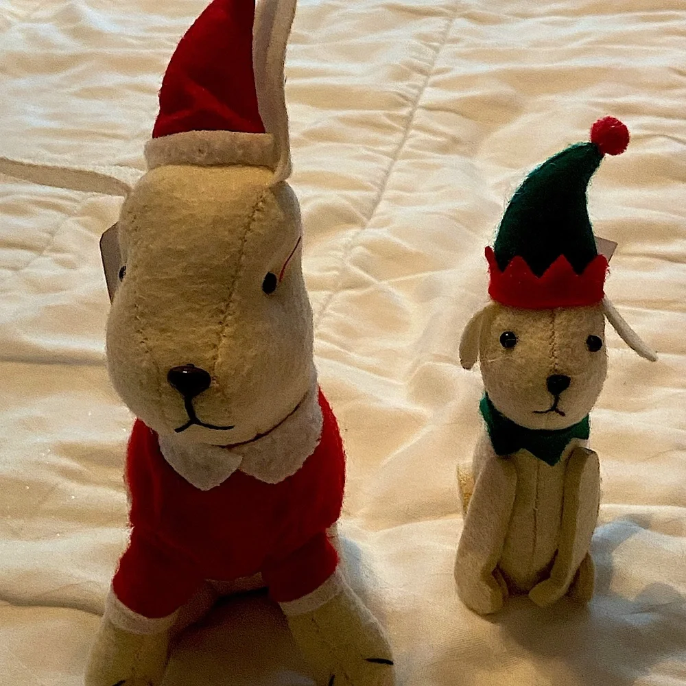 Target Bullseye Playground set of Christmas dogs.
